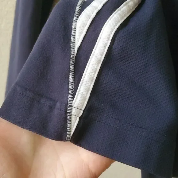 3️⃣💲2️⃣0️⃣ ADIDAS navy zip front athletic top sweat top XS - Picture 7 of 13